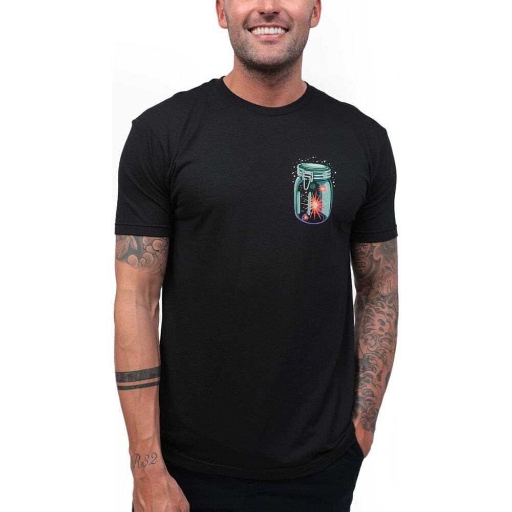 Brand New  Men Black Lunar Harvest Ii GlowInTheDark T Shirts